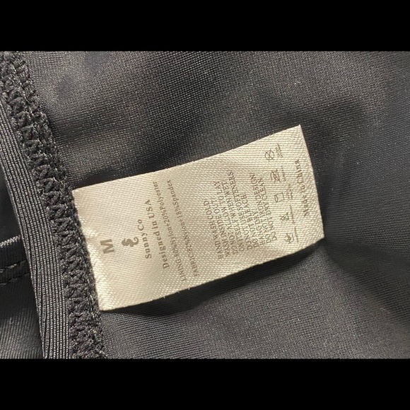 Sunny Co Black One Piece Swimsuit Sz M - Picture 7 of 9